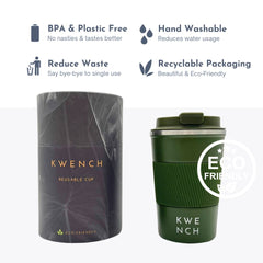 380ml Stainless Steel Reusable Cup: The Brew Cup - Kwench Australia