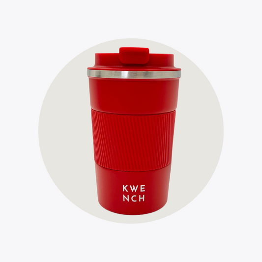 reusable stainless steel coffee cup in ferrari red 380ml