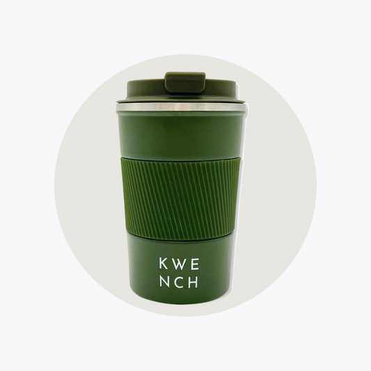 stainless steel reusable coffee cup keep cup in khaki