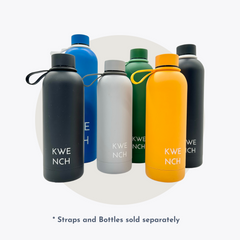 stainless steel 750ml water bottle with water bottle carry strap