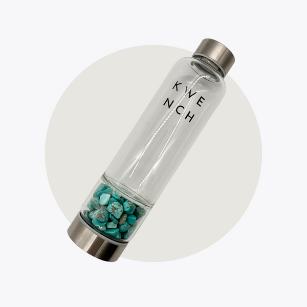 Glass Crystal Water Bottle turquoise