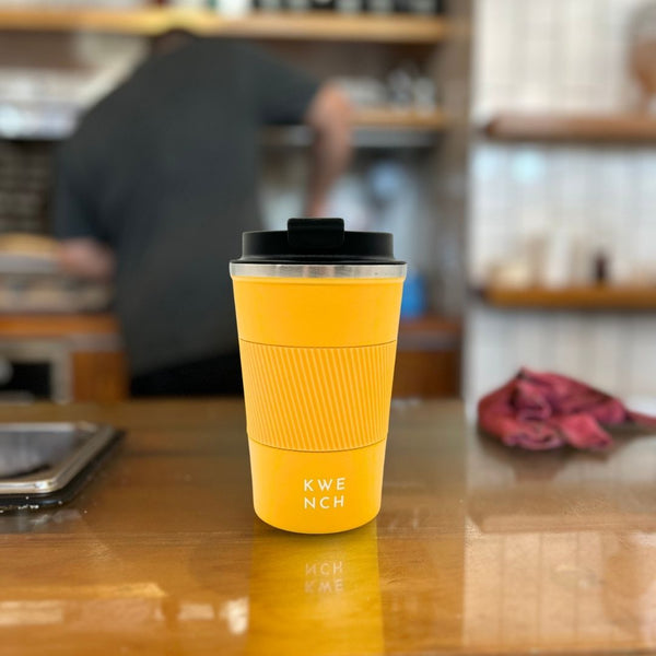 black lid for reusable coffee cup travel mug